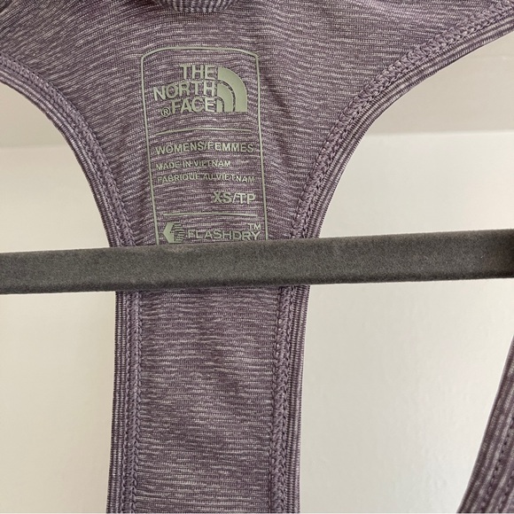 The North Face FlashDry racerback tank top in  purple. Size XS. Womens - Picture 2 of 4
